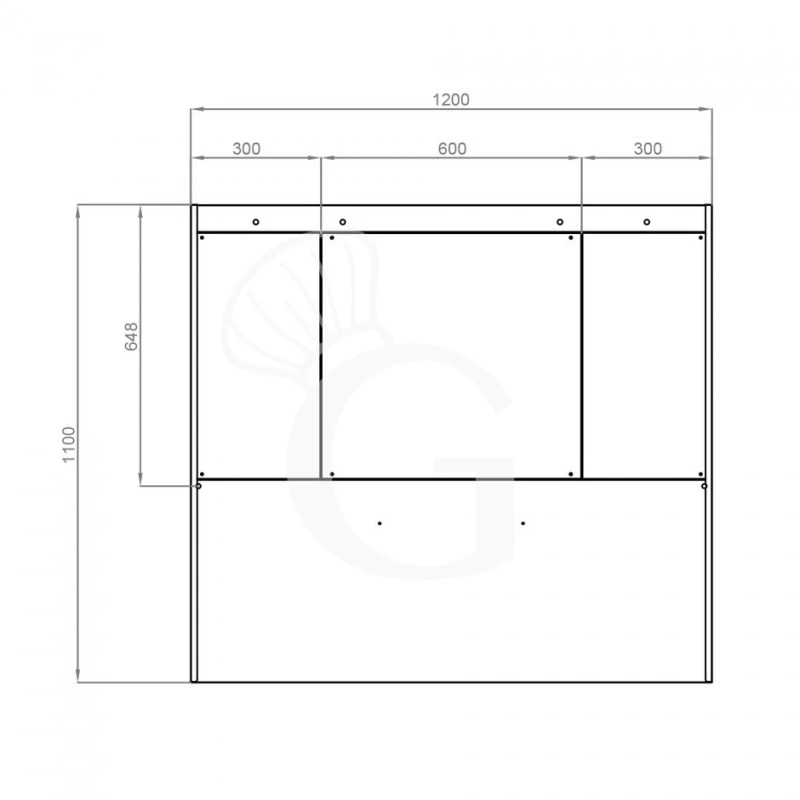Cappa Snack A Parete Senza Motore L1200xP1100xH450mm 5 Cappa Snack A Parete Senza Motore L1200xP1100xH450mm - immagine 3