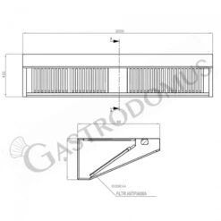 Cappa Snack A Parete Senza Motore L2000xP900xH450mm -Vendite GATRODOMUS cappa snack a parete senza motore l2000xp900xh450mm 3