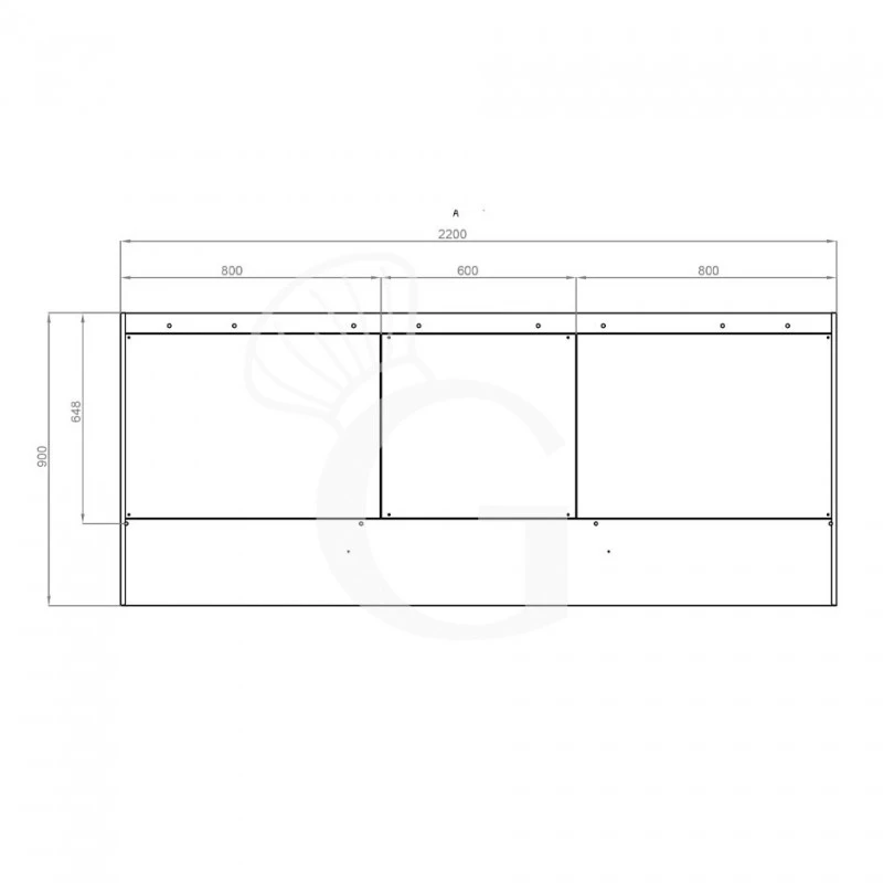 Cappa Snack A Parete Senza Motore L2200xP900xH450mm 5 Cappa Snack A Parete Senza Motore L2200xP900xH450mm - immagine 3