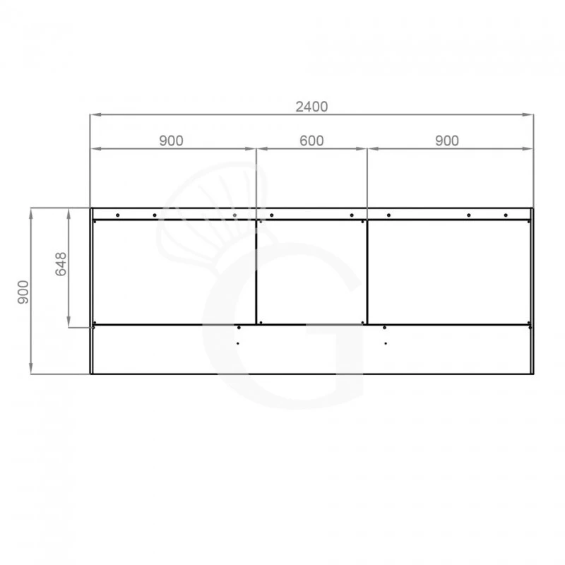 Cappa Snack A Parete Senza Motore L2400xP900xH450mm 5 Cappa Snack A Parete Senza Motore L2400xP900xH450mm - immagine 3