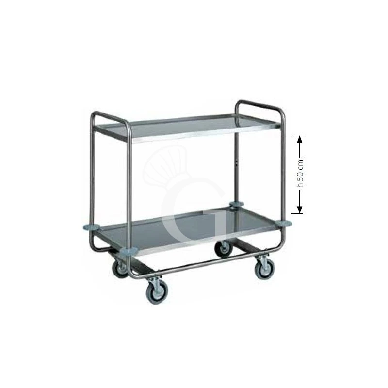 Carrello Di Servizio 2 Piani In Acciaio Inox L 1100 Mm X P 600 Mm X H 1000 Mm 5 Carrello Di Servizio 2 Piani In Acciaio Inox L 1100 Mm X P 600 Mm X H 1000 Mm - immagine 3