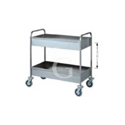 Carrello Di Servizio 2 Vasche In Acciaio Inox Da Sbarazzo L 1010 Mm X P 570 Mm X H 970 Mm 7 Carrello Di Servizio 2 Vasche In Acciaio Inox Da Sbarazzo L 1010 Mm X P 570 Mm X H 970 Mm -Vendite GATRODOMUS carrello di servizio 2 vasche in acciaio inox da sbarazzo l 1010 mm x p 570 mm x h 970 mm 2