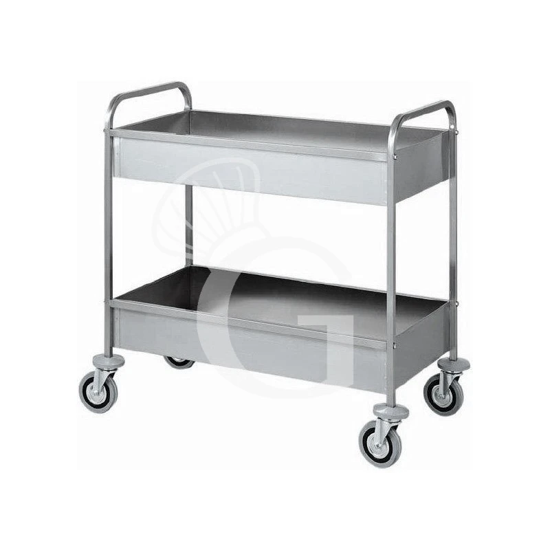 Carrello Di Servizio 2 Vasche In Acciaio Inox Da Sbarazzo L 1010 Mm X P 570 Mm X H 970 Mm 3 Carrello Di Servizio 2 Vasche In Acciaio Inox Da Sbarazzo L 1010 Mm X P 570 Mm X H 970 Mm