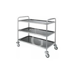 Carrello Di Servizio 3 Piani Con Struttura Tubolare In Acciaio Inox L 1280 Mm X P 700 Mm X H 1040 Mm
