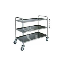 Carrello Di Servizio 3 Piani Con Struttura Tubolare In Acciaio Inox L 900 Mm X P 600 Mm X H 1040 Mm -Vendite GATRODOMUS carrello di servizio 3 piani con struttura tubolare in acciaio inox l 900 mm x p 600 mm x h 1040 mm 2