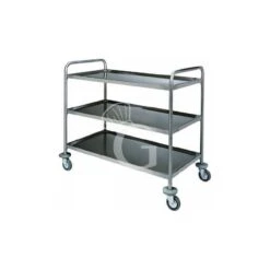 Carrello Di Servizio 3 Piani Con Struttura Tubolare In Acciaio Inox L 900 Mm X P 600 Mm X H 1040 Mm