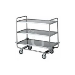 Carrello Di Servizio 3 Piani In Acciaio Inox L 1100 Mm X P 600 Mm X H 1000 Mm