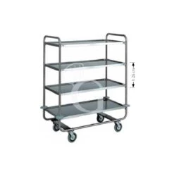 Carrello Di Servizio 4 Piani In Acciaio Inox L 1100 Mm X P 600 Mm X H 1300 Mm -Vendite GATRODOMUS carrello di servizio 4 piani in acciaio inox l 1100 mm x p 600 mm x h 1300 mm 2