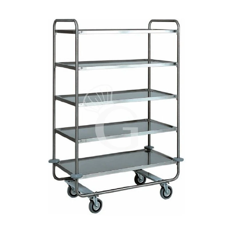 Carrello Di Servizio 5 Piani In Acciaio Inox L 1100 Mm X P 600 Mm X H 1600 Mm 4 Carrello Di Servizio 5 Piani In Acciaio Inox L 1100 Mm X P 600 Mm X H 1600 Mm - immagine 2