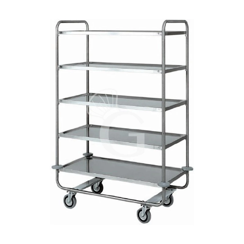 Carrello Di Servizio 5 Piani In Acciaio Inox L 1100 Mm X P 600 Mm X H 1600 Mm 3 Carrello Di Servizio 5 Piani In Acciaio Inox L 1100 Mm X P 600 Mm X H 1600 Mm