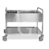 Carrello Di Servizio Da Sbarazzo Porta Bacinelle 2x1/2GN+1x2/1GN In Acciaio Inox L 1170 Mm X P 630 Mm X H 940 Mm -Vendite GATRODOMUS carrello di servizio da sbarazzo porta bacinelle 2x12gn1x21gn in acciaio inox l 1170 mm x p 630 mm x h 940 mm 1