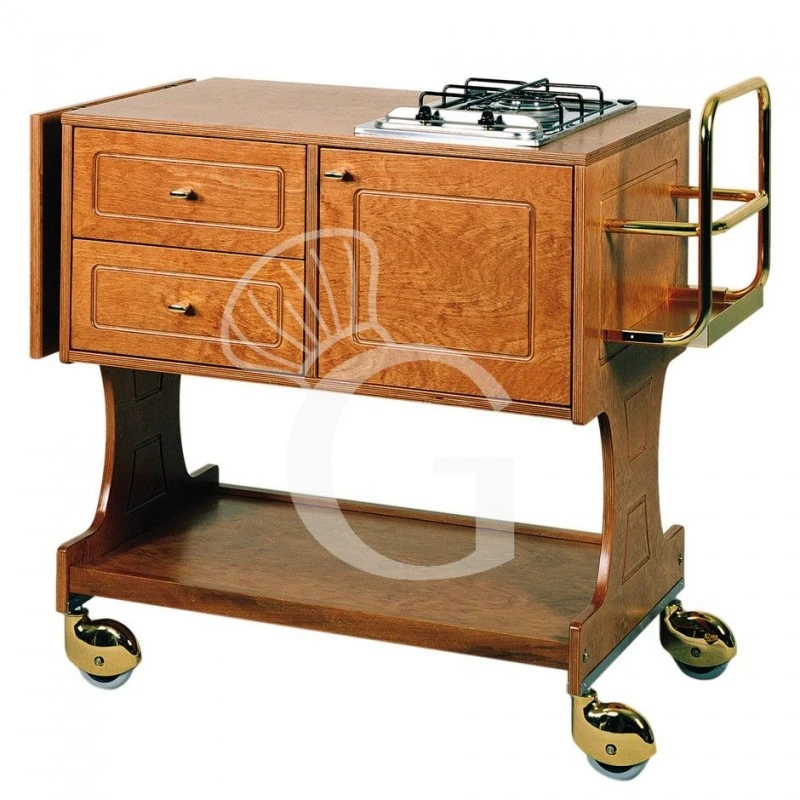 Carrello Di Servizio Flambè Con 1 Piastra E 1 Fuoco L 1450 Mm X P 580 Mm X H 910 Mm 3 Carrello Di Servizio Flambè Con 1 Piastra E 1 Fuoco L 1450 Mm X P 580 Mm X H 910 Mm