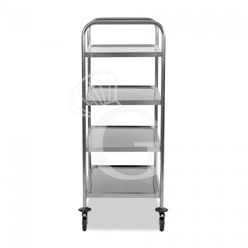 Carrello Di Servizio In Acciaio Inox Con 4 Piani L 1000 Mm X P 500 Mm X H 1500 Mm 5 Carrello Di Servizio In Acciaio Inox Con 4 Piani L 1000 Mm X P 500 Mm X H 1500 Mm - immagine 3