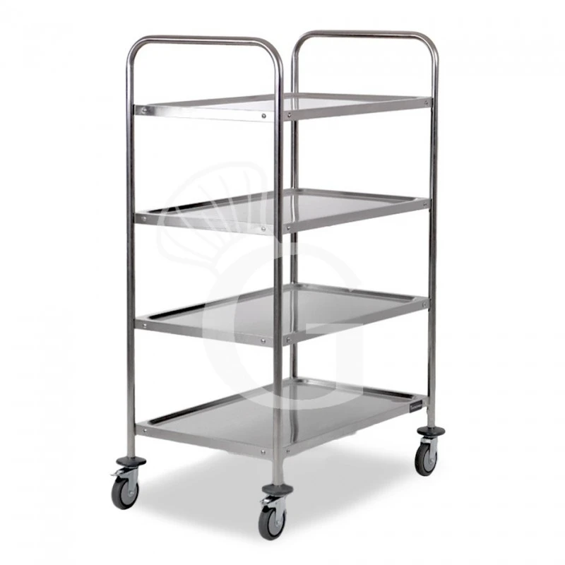 Carrello Di Servizio In Acciaio Inox Con 4 Piani L 1000 Mm X P 500 Mm X H 1500 Mm 6 Carrello Di Servizio In Acciaio Inox Con 4 Piani L 1000 Mm X P 500 Mm X H 1500 Mm - immagine 4