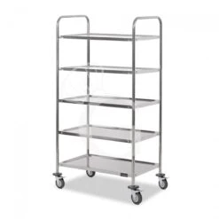 Carrello Di Servizio In Acciaio Inox Con 5 Piani L 1000 Mm X P 600 Mm X H 1500 Mm