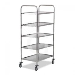 Carrello Di Servizio In Acciaio Inox Con 5 Piani L 1000 Mm X P 600 Mm X H 1500 Mm -Vendite GATRODOMUS carrello di servizio in acciaio inox con 5 piani l 800 mm x p 500 mm x h 1500 mm 3