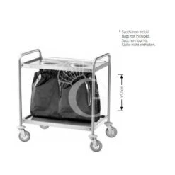 Carrello Di Servizio In Acciaio Inox Con Due Fori L 1100 Mm X P 600 Mm X H 940 Mm -Vendite GATRODOMUS carrello di servizio in acciaio inox con due fori l 1100 mm x p 600 mm x h 940 mm 2