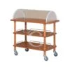 Carrello Di Servizio In Legno Con Cupola E 3 Ripiani, L 1100 Mm X P 550 Mm X H 1140 Mm -Vendite GATRODOMUS carrello di servizio in legno con cupola e 3 ripiani l 1100 mm x p 550 mm x h 1140 mm