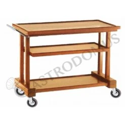 Carrello Di Servizio In Legno Massello, 3 Piani In Multistrato Di Betulla, L 810 Mm X P 550 Mm X H 820 Mm