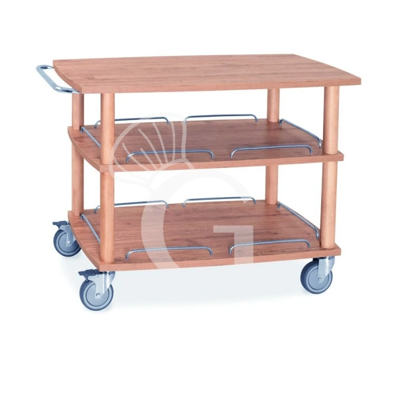 Carrello Di Servizio In Legno Massello Con 3 Piani - L 1100 Mm X P 560 Mm X H 870 Mm 3 Carrello Di Servizio In Legno Massello Con 3 Piani - L 1100 Mm X P 560 Mm X H 870 Mm