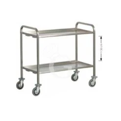 Carrello Di Servizio Inox 2 Piani Per Trasporto Pesante L 1120 Mm X P 670 Mm X H 980 Mm -Vendite GATRODOMUS carrello di servizio inox 2 piani per trasporto pesante l 1120 mm x p 670 mm x h 980 mm 2