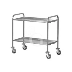 Carrello Di Servizio Inox 2 Piani Per Trasporto Pesante L 920 Mm X P 670 Mm X H 980 Mm