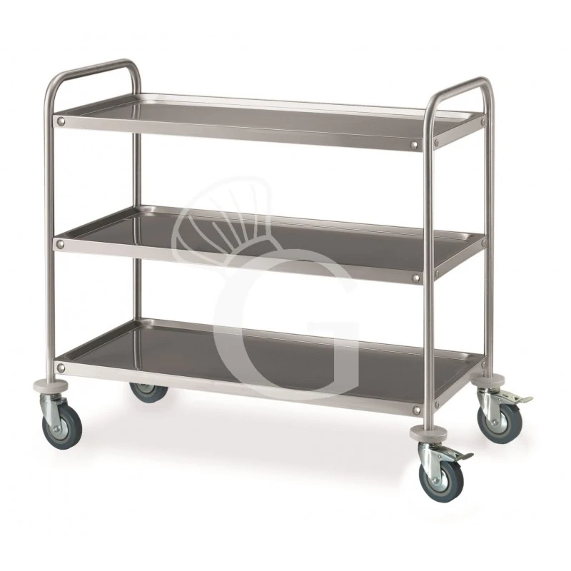 Carrello Di Servizio In Acciaio Inox Con 3 Piani L 1085 Mm X P 590 Mm X H 935 Mm 3 Carrello Di Servizio In Acciaio Inox Con 3 Piani L 1085 Mm X P 590 Mm X H 935 Mm