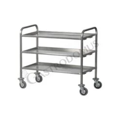Carrello Di Servizio Inox 3 Piani Per Trasporto Pesante L 920 Mm X P 670 Mm X H 980 Mm