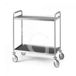 Carrello In Acciaio Inox AISI304 Con 2 Ripiani Di Dimensioni 1000X500X960mm, Portata 120 Kg