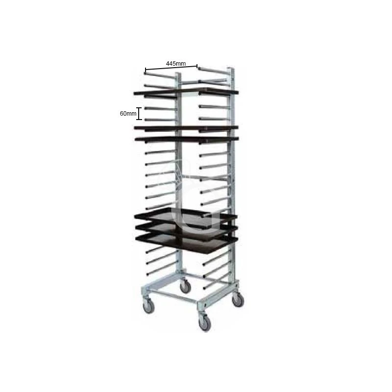 Carrello Inox Portateglie Per 20 Teglie 600 X 400 Mm - L 510 Mm X P 470 Mm X H 1770 Mm 4 Carrello Inox Portateglie Per 20 Teglie 600 X 400 Mm - L 510 Mm X P 470 Mm X H 1770 Mm - immagine 2