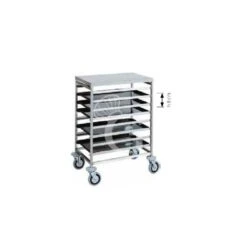 Carrello Inox Portateglie Per 8 Teglie 600 X 400 Mm - L 520 Mm X P 720 Mm X H 940 Mm 7 Carrello Inox Portateglie Per 8 Teglie 600 X 400 Mm - L 520 Mm X P 720 Mm X H 940 Mm -Vendite GATRODOMUS carrello inox portateglie per 8 teglie 600 x 400 mm l 520 mm x p 720 mm x h 940 mm 2