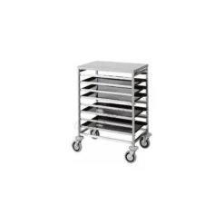 Carrello Inox Portateglie Per 8 Teglie 800 X 600 Mm O 16 Teglie 400 X 600 Mm