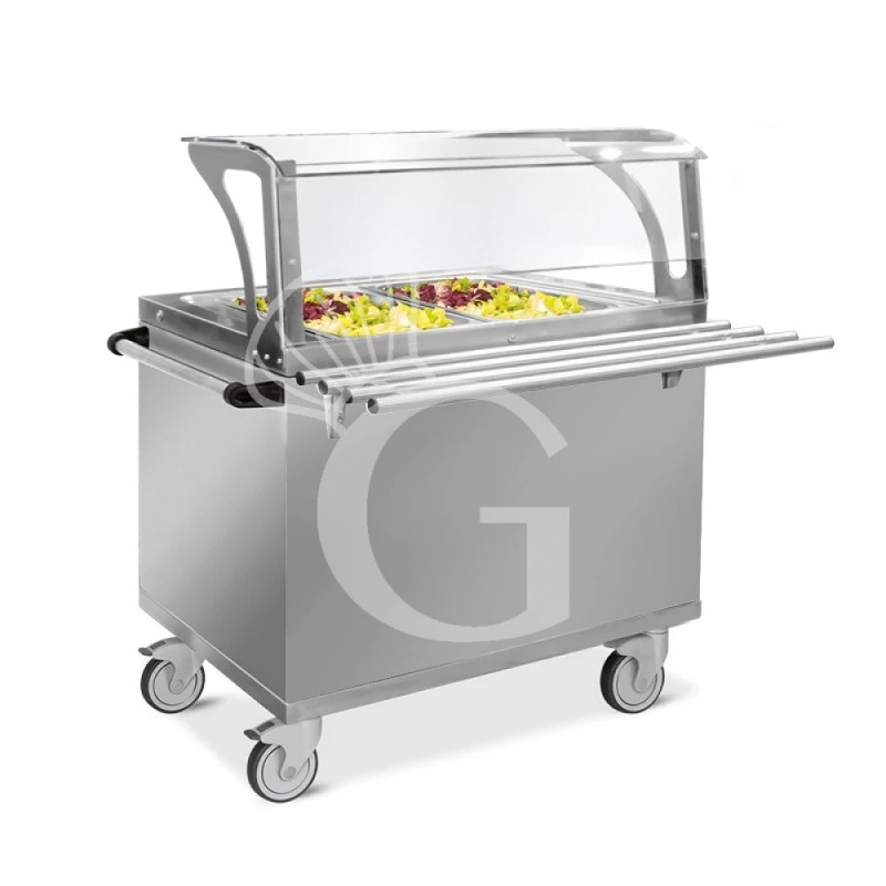 Carrello Neutro Per La Distribuzione Dei Pasti - L 820 Mm X P 940 Mm X H 1330 Mm 3 Carrello Neutro Per La Distribuzione Dei Pasti - L 820 Mm X P 940 Mm X H 1330 Mm