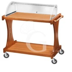 Carrello Per Dolci E Formaggi In Legno Con Cupola L 860 Mm X P 550 Mm X H 1100 Mm