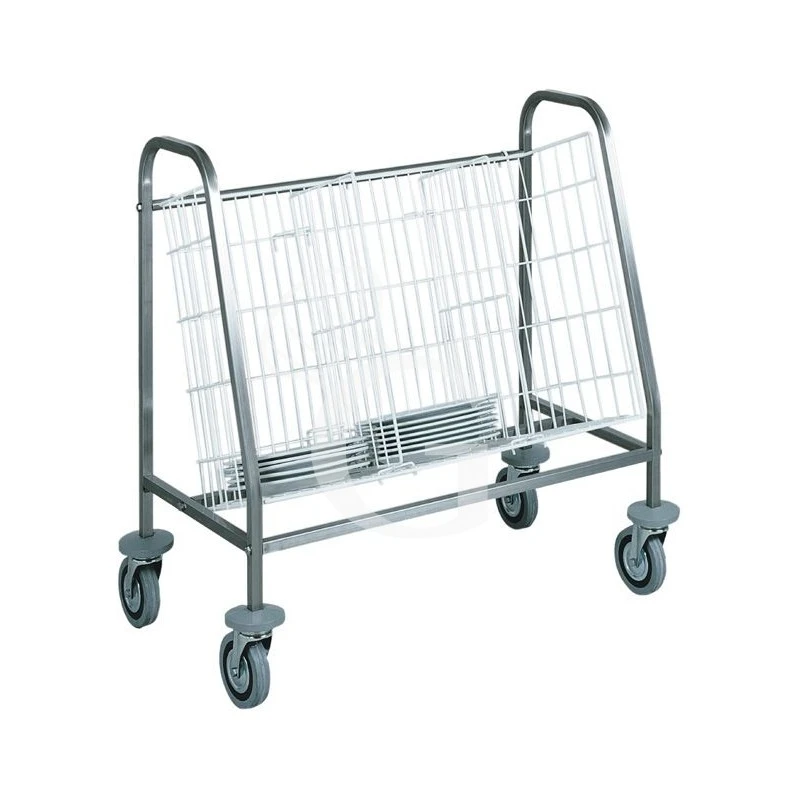 Carrello Per Ritiro, Distribuzione E Stoccaggio Vassoi Portata 100 Piatti - L 880 Mm X P 500 Mm X H 920 Mm 3 Carrello Per Ritiro, Distribuzione E Stoccaggio Vassoi Portata 100 Piatti - L 880 Mm X P 500 Mm X H 920 Mm