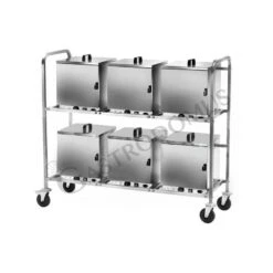 Carrello Porta Cassette Termiche Con Presa Elettrica - L 1550 Mm X P 610 Mm X H 1320 Mm