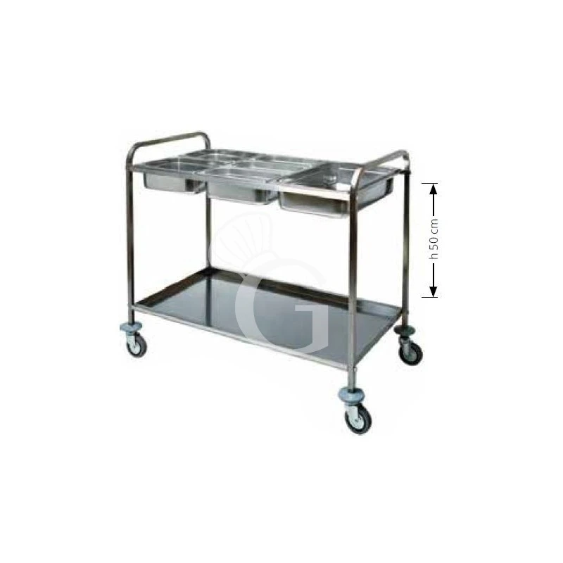 Carrello Portabacinelle 3 GN1/1- L 1100 Mm X P 620 Mm X H 970 Mm 5 Carrello Portabacinelle 3 GN1/1- L 1100 Mm X P 620 Mm X H 970 Mm - immagine 3