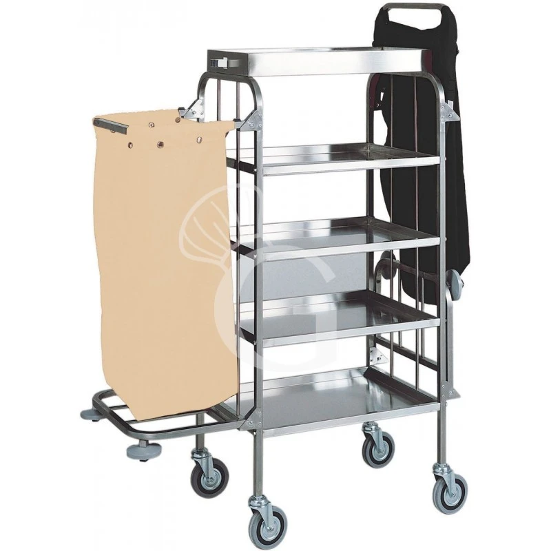 Carrello Portabiancheria 4 Piani Interamente In Acciaio Inox L 820 Mm X P 500 Mm X H 1580 Mm 3 Carrello Portabiancheria 4 Piani Interamente In Acciaio Inox L 820 Mm X P 500 Mm X H 1580 Mm