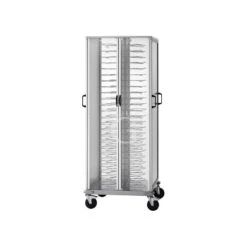 Carrello Portapiatti Armadiato Con Griglie Cromate Per 88 Piatti 18/23 L 750 Mm X P 780 Mm X H 1830 Mm
