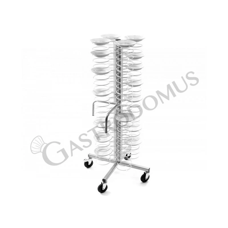 Carrello Portapiatti Con Ruote Per 96 Piatti 180/230 L 600 Mm X P 600 Mm X H 1730 Mm 4 Carrello Portapiatti Con Ruote Per 96 Piatti 180/230 L 600 Mm X P 600 Mm X H 1730 Mm - immagine 2