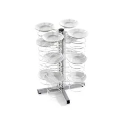 Carrello Portapiatti Da Banco Con Griglia Cromata Per 48 Piatti 180/230 L 600 Mm X P 600 Mm X H 830 Mm