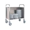 Carrello Portapiatti Vassoi E Teglie In Acciaio Inox E Piano In Lamiera - L 910 Mm X P 570 Mm X H 1010 Mm -Vendite GATRODOMUS carrello portapiatti vassoi e teglie in acciaio inox e piano in lamiera l 910 mm x p 570 mm x h 1010 mm
