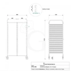 Carrello Portateglie Doppio Per 15+15 Teglie 600 Mm X 400 Mm - L 880 Mm X P 630 Mm X H 1720 Mm 10 Carrello Portateglie Doppio Per 15+15 Teglie 600 Mm X 400 Mm - L 880 Mm X P 630 Mm X H 1720 Mm -Vendite GATRODOMUS carrello portateglie doppio per 1515 teglie 600 mm x 400 mm l 880 mm x p 630 mm x h 1720 mm 3