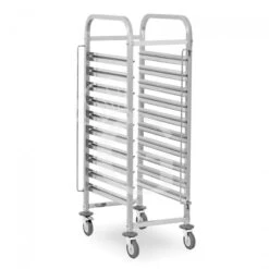 Carrello Portateglie Per 10 Teglie GN1/1 - L 385 Mm X P 555 Mm X H 1290 Mm