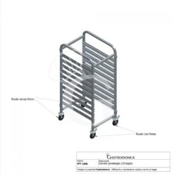 Carrello Portateglie Per 10 Teglie GN1/1 - L 385 Mm X P 555 Mm X H 1290 Mm -Vendite GATRODOMUS carrello portateglie per 10 teglie gn11 l 385 mm x p 555 mm x h 1290 mm 4