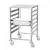 Carrello Portateglie Per 6 Teglie GN1/1 - L 380 Mm X P 550 Mm X H 1000 Mm -Vendite GATRODOMUS carrello portateglie per 16 teglie gn21 l 590 mm x p 670 mm x h 1735 mm