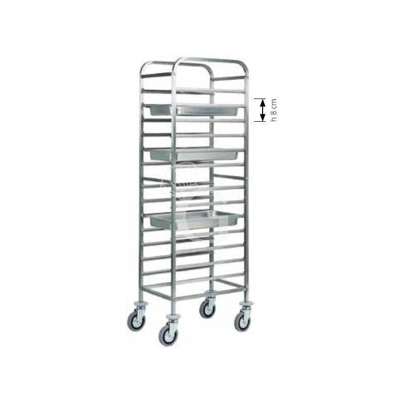 Carrello Portateglie Per 14 Teglie GN1/1 - L 450 Mm X P 660 Mm X H 1820 Mm 5 Carrello Portateglie Per 14 Teglie GN1/1 - L 450 Mm X P 660 Mm X H 1820 Mm - immagine 3