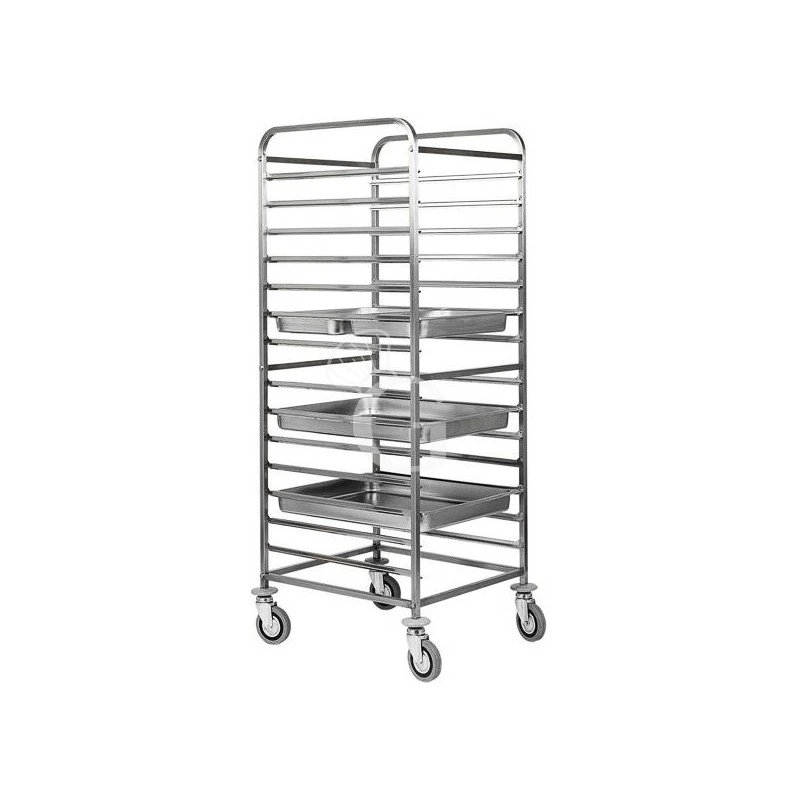 Carrello Portateglie Per 14 Teglie GN1/1 - L 450 Mm X P 660 Mm X H 1820 Mm 3 Carrello Portateglie Per 14 Teglie GN1/1 - L 450 Mm X P 660 Mm X H 1820 Mm