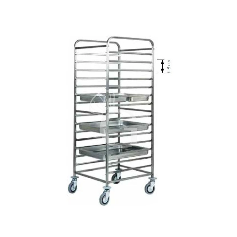 Carrello Portateglie Per 14 Teglie GN2/1 O 28 GN1/1 - L 650 Mm X P 760 Mm X H 1820 Mm 5 Carrello Portateglie Per 14 Teglie GN2/1 O 28 GN1/1 - L 650 Mm X P 760 Mm X H 1820 Mm - immagine 3