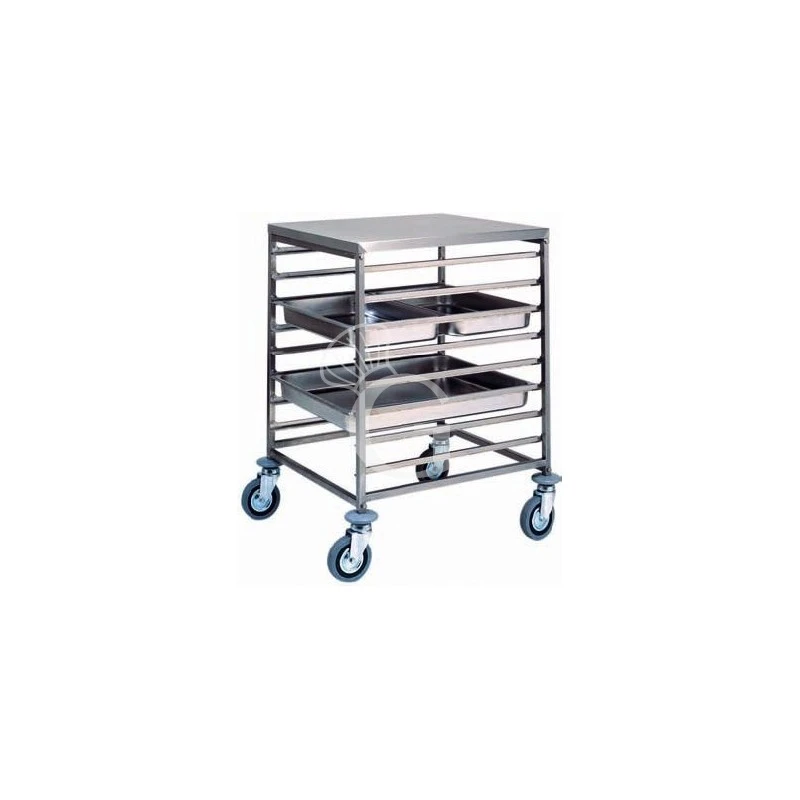 Carrello Portateglie Per 8 Teglie GN2/1 O 16 Teglie GN1/1 - L 650 Mm X P 760 Mm X H 940 Mm 4 Carrello Portateglie Per 8 Teglie GN2/1 O 16 Teglie GN1/1 - L 650 Mm X P 760 Mm X H 940 Mm - immagine 2